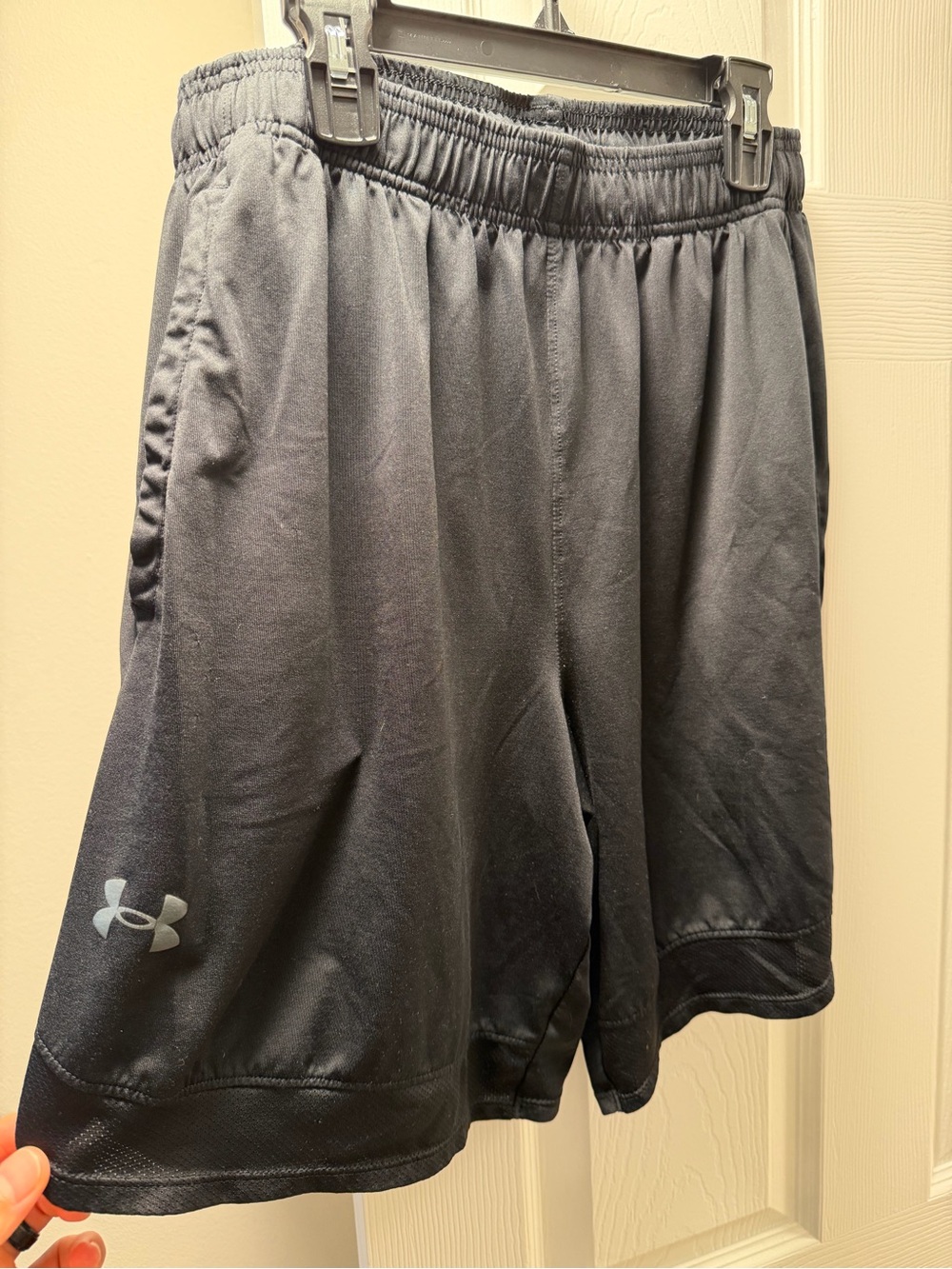 Under Armour Men's Black Athletic Shorts with Reflective Logo